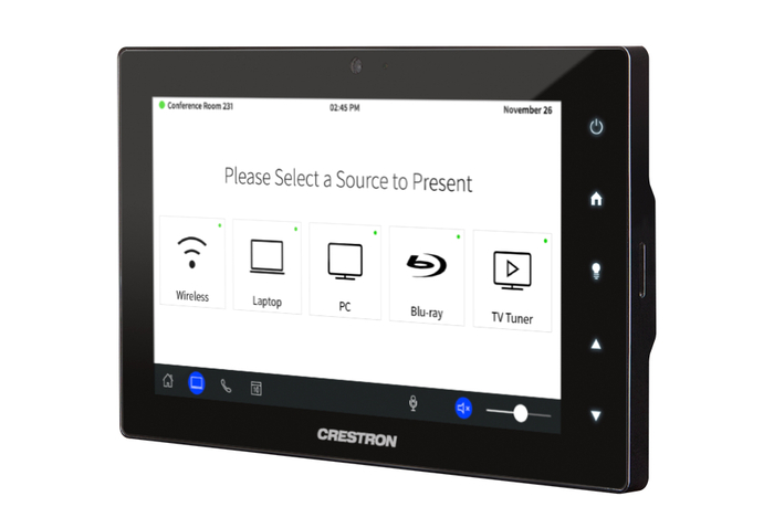 Crestron TSW-760-B-S Black, Smooth 7" Touchscreen