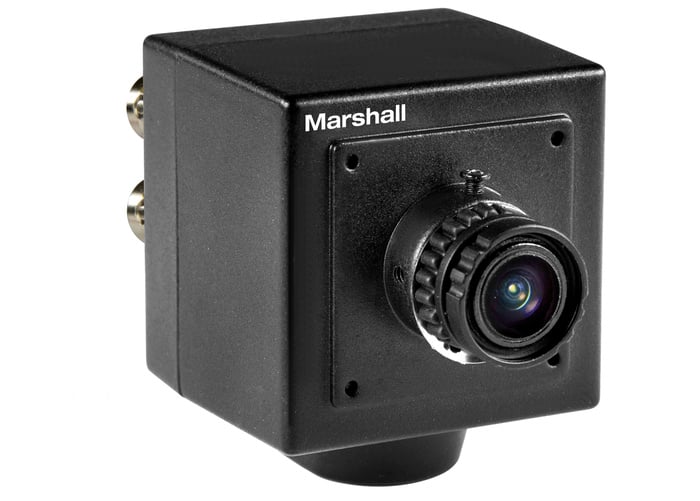 Marshall Electronics CV502-M 2.5MP 3G/HD-SDI Compact Progressive Camera With 3.7mm Lens, M12 Mount