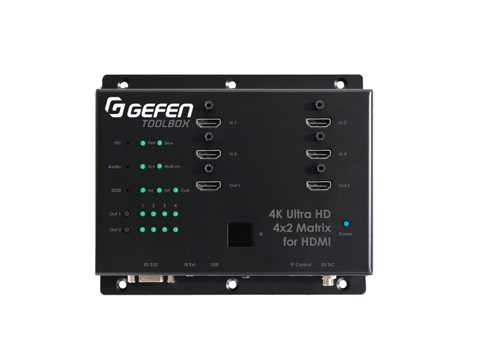 Gefen GTB-HD4K2K-442-BLK Ultra HD 4:2 Matrix For HDMI, Black