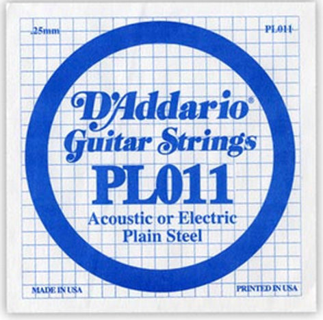 D`Addario PL011 .011" Plain Steel Guitar String