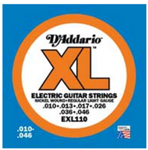 D`Addario EXL110-10P 10 Pack Of Regular Light XL Electric Guitar Strings