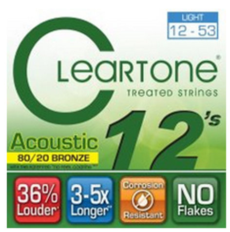 Cleartone 7612-CLEARTONE Light Coated Acoustic Guitar Strings