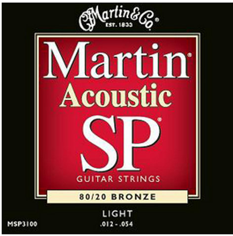 Martin Strings MSP3100 Light Martin SP Acoustic 80/20 Bronze Guitar Strings