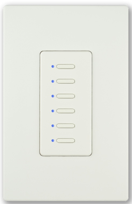 Interactive Technologies ST-UD5-CW-NL Ultra Series Digital 2-Wire 5-Button Network Station In White, No LED