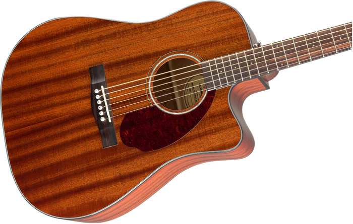 Fender CD-140SCE Mahogany Dreadught Acoustic-Electric Guitar With Solid Mahogany Top, Back And Sides