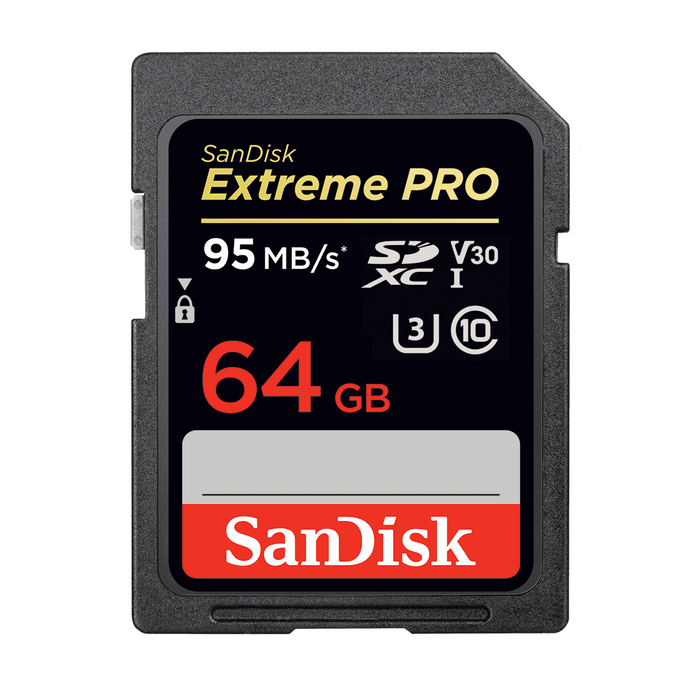 SanDisk SDSDXXG064GANCIN Extreme Pro SD UHS-I Card 64GB SDHC/SDXC Memory Card