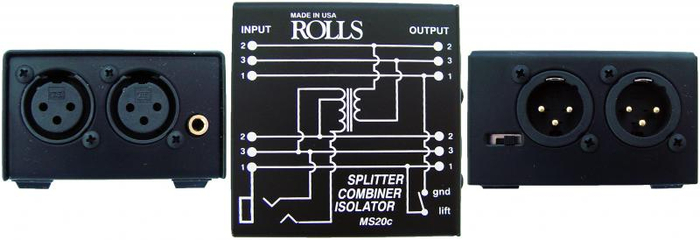 Rolls MS20c Microphone Splitter, Combiner, And Isolator