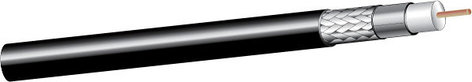 West Penn 1110BK0500 500' RG11 14AWG Coaxial Cable, Black