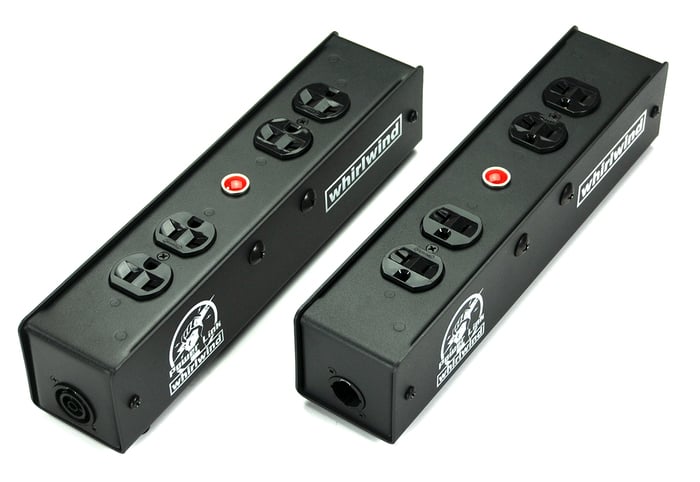 Whirlwind PL1T-420 BLACK Power Link Box With Powercon True In / Out And 4 Edison Outlets