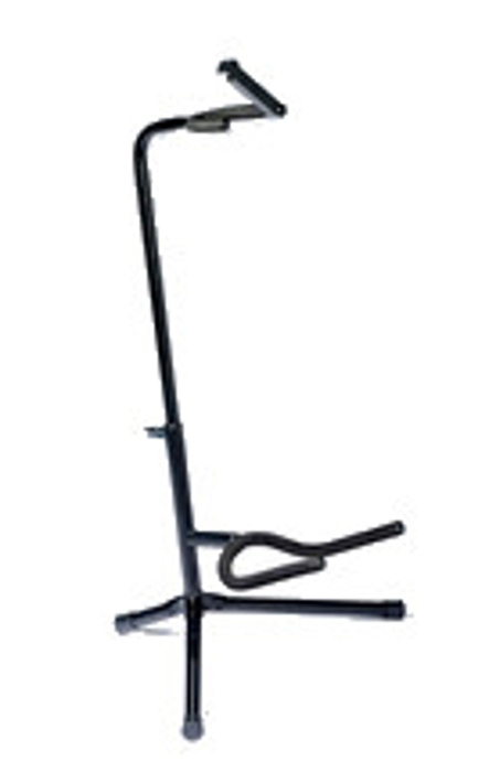 Yorkville GS-125B Deluxe Single Guitar Stand In Black With Safety Guard