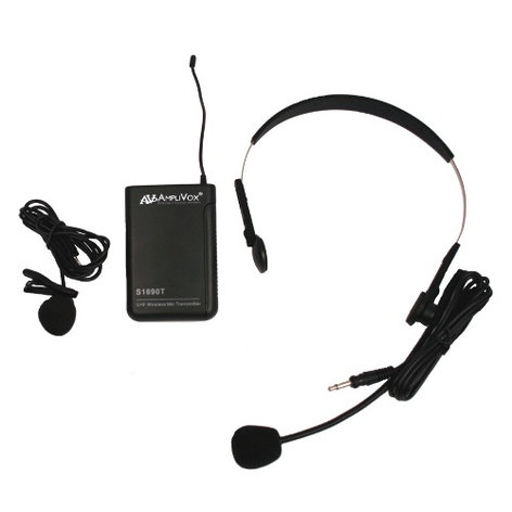 AmpliVox S1693 Wireless 16 Channel UHF Lapel And Headset Microphone Replacement Kit