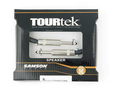 Samson TSQ3 3' Tourtek Speaker Cable, 1/4" TS Male To Male