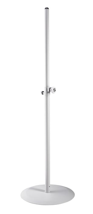 K&M 26735-WHITE 43"-71" Round Base Speaker Stand, White