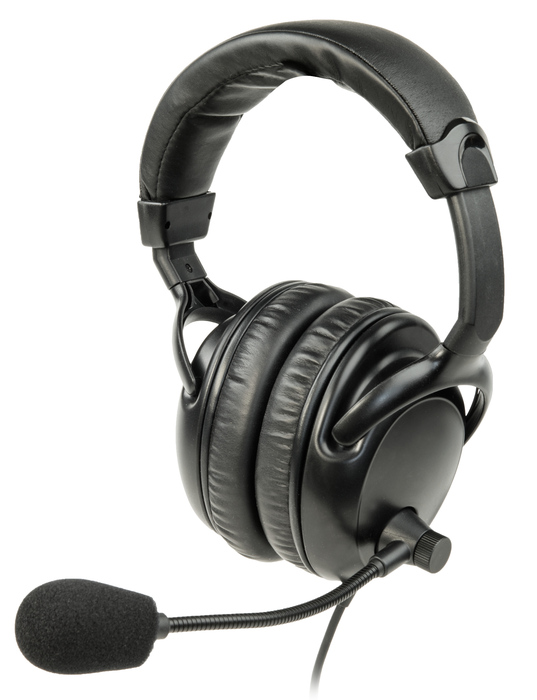 Listen Technologies LA-454 Headset 4 Dual Over-Ear Headset With Noise-Cancelling Boom Microphone