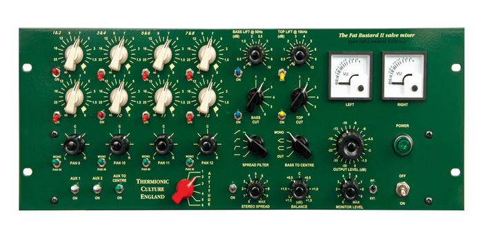 Thermionic Culture Fat Bustard II Limited Edition Green 12-Channel Summing Valve Mixer And EQ, Limited Edition Green