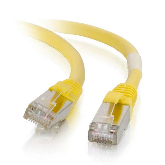 Cables To Go 00861 Cat6 Snagless Shielded (STP) 3 Ft Ethernet Network Patch Cable, Yellow