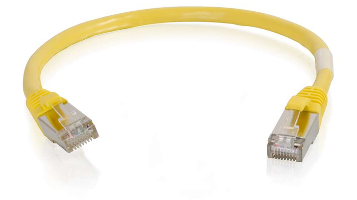 Cables To Go 00861 Cat6 Snagless Shielded (STP) 3 Ft Ethernet Network Patch Cable, Yellow