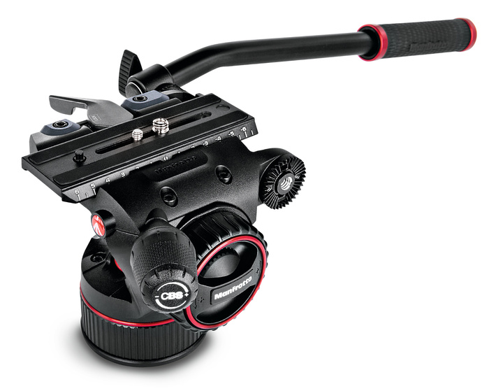 Manfrotto MVKN8CUS Nitrotech N8 Video Head And 535 Carbon Fiber Tripod