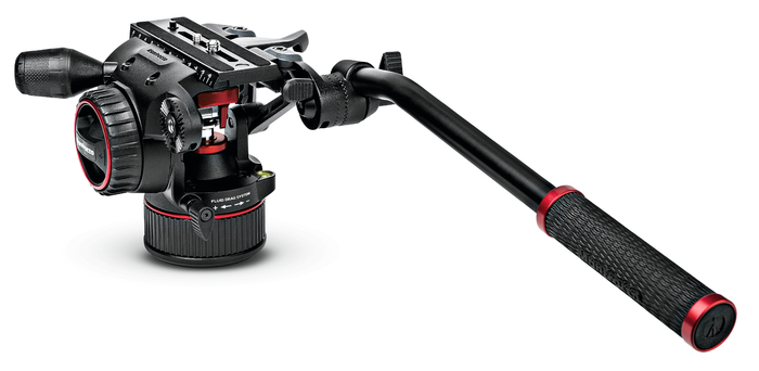 Manfrotto MVKN8CUS Nitrotech N8 Video Head And 535 Carbon Fiber Tripod