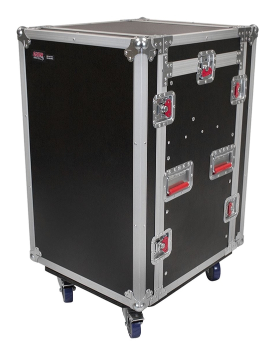 Gator G-TOUR 10X12 PU 10RU Top, 12RU Bottom, ATA Flight Pop-Up Console Rack Case