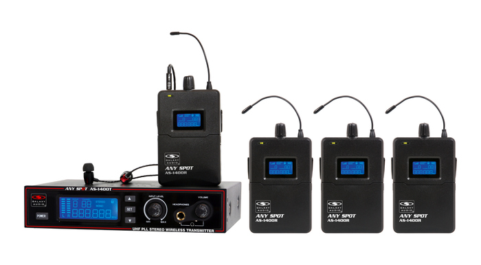 Galaxy Audio AS-1400-4 UHF Wireless In-Ear Monitor System, For 4 Users