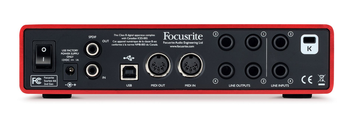 Focusrite Scarlett 6i6 6x6 USB Audio Interface, 2nd Generation