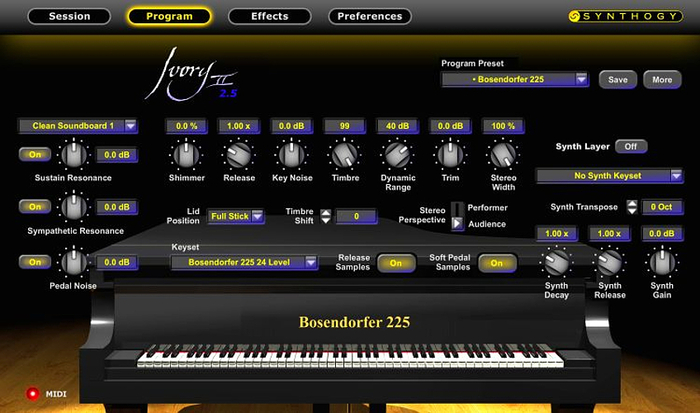 Synthogy IVORY2-STUDIO-GRANDS Ivory II Studio Grands [BOXED VERSION] Virtual Piano Software