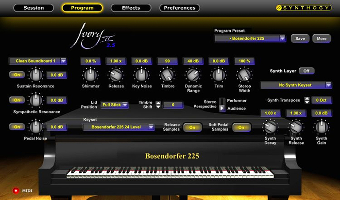 Synthogy IVORY2-STUDIO-GRND-E Ivory II Studio Grands [DOWNLOAD VERSION] Virtual Piano Software