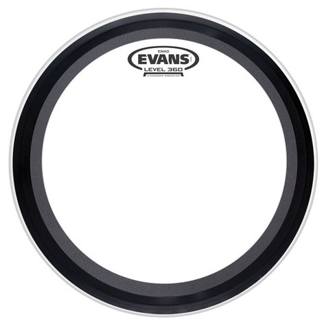 Evans BD22EMADCW 22" EMAD  Coated Batter Drum Head In White