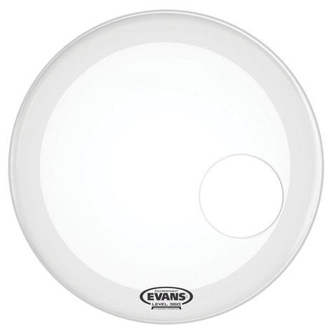 Evans BD20RGCW 20" EQ3 Coated Resonant Bass Drum Head In White