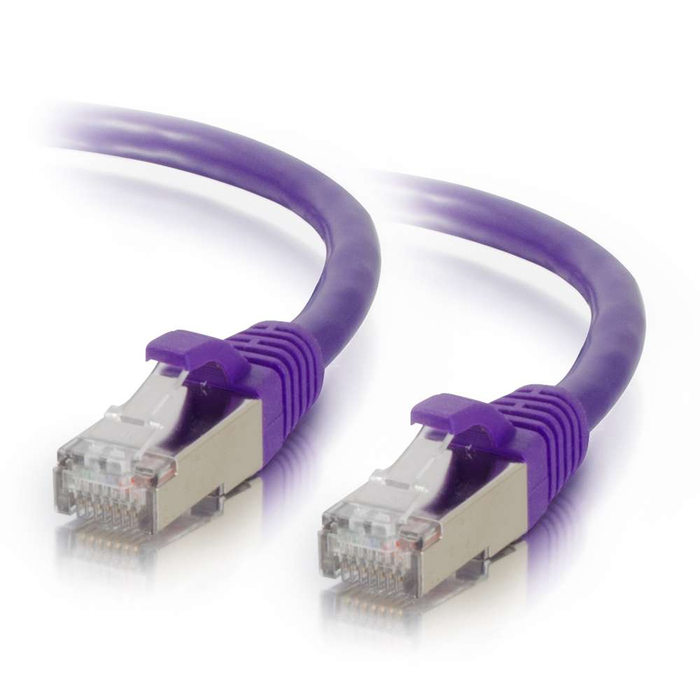 Cables To Go 00913 Cat6 Snagless Shielded (STP) 35 Ft Ethernet Network Patch Cable, Purple