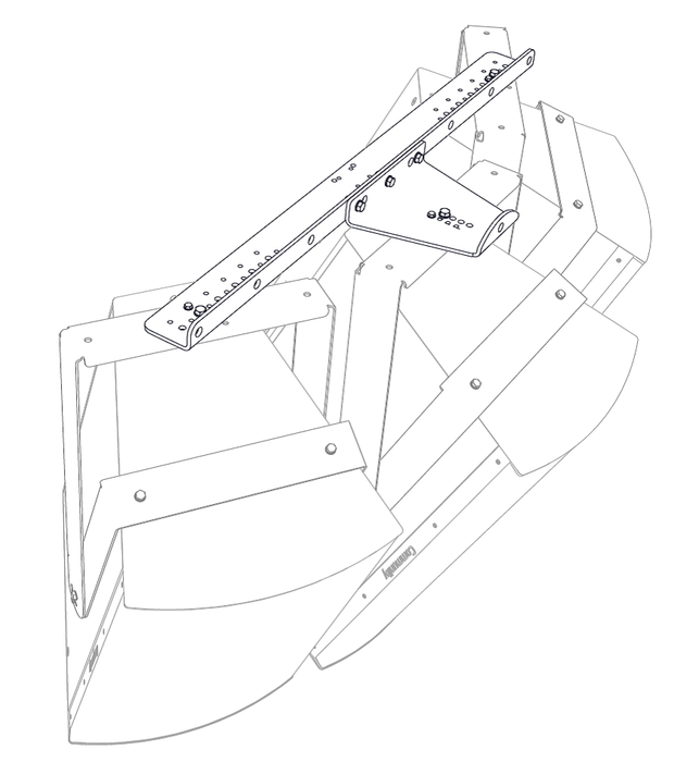 Biamp Community IAF55 55" Isometric Array Frame For I SERIES 3-Way Speakers