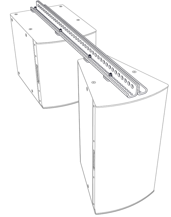 Biamp SBR54B 54" BalancePoint Fly Rails For Subwoofers