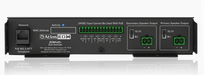 Atlas IED ZC2PRO+ Dual Single Output PoE+ IP Addressable IP-to-Analog Gateways