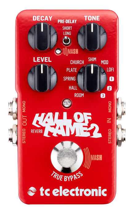 TC Electronic  (Discontinued) HALL-OF-FAME-REV-2 Hall Of Fame 2 Reverb TonePrint Enabled Reverb Pedal With MASH