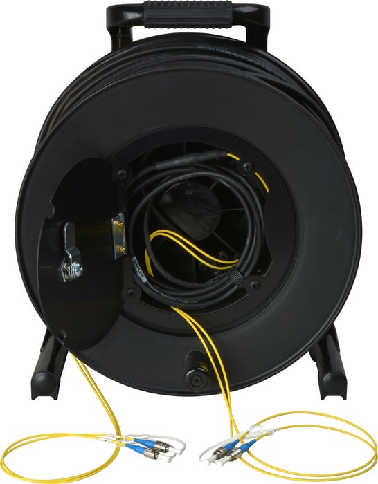 Camplex CMX-TR02ST-0500 2-Channel Fiber Optic Tactical Reel 500 Ft Fiber Optic Cable With ST Connectors