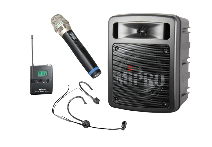 MIPRO MA303BDUHT5A MA-303BduHT (5A) 60-Watt Portable Wireless PA System, Frequency Band: 5A, 506-530 MHz