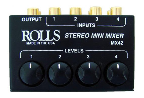 Rolls MX42 4-Channel Passive Stereo Mixer With RCA Inputs