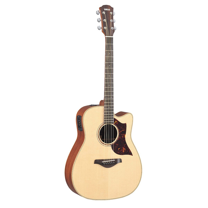 Yamaha A3M Dreadnought Cutaway - Natural Acoustic-Electric Guitar, Sitka Spruce Top, Solid Mahogany Back And Sides