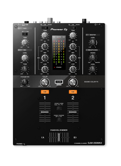 Pioneer DJ DJM-250MK2 2-Channel DJ Mixer With Soundcard