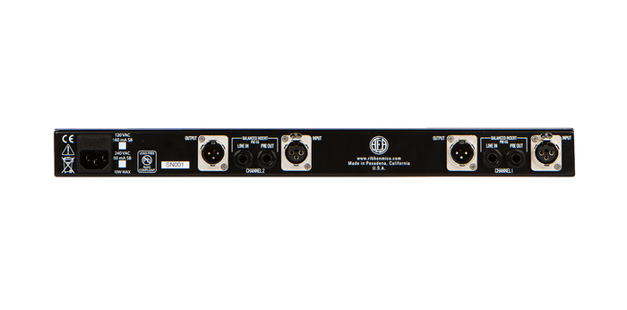 AEA RPQ2 2-Channel Preamp 1RU Ribbon Mic Preamp With EQ And DI