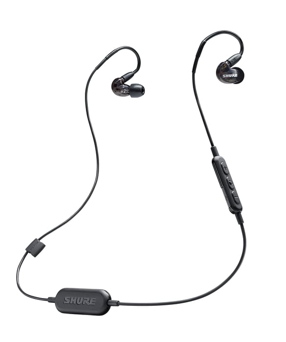 Shure SE215-K-BT1 Single-Driver Sound Isolating Earphones With Bluetooth Adapter And Detachable Cable, Black