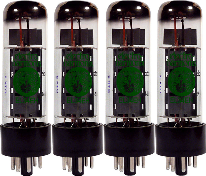 Electro-Harmonix T-EL34EH-MQ Set Of 4 Matched EL34 Vacuum Power Tubes