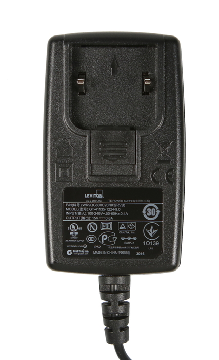 Leviton TFR-01280-0 12v AC Adaptor For MC 7000 And MC 7016