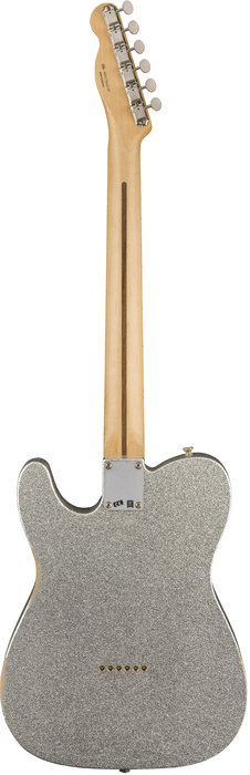 Fender Brad Paisley Road Worn Telecaster - Silver Sparkle Tele Solidbody Electric Guitar With Maple Fingerboard
