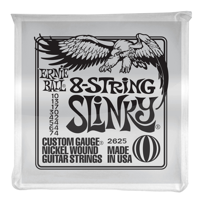 Ernie Ball P02625 Slinky 8-String Nickel Wound Electric Guitar Strings