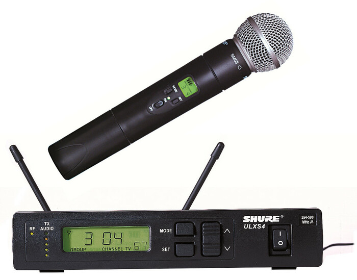 Shure ULXS24/58-J1 ULX-S Series Single-Channel Wireless Mic System With SM58 Handheld, J1 Band (554-590MHz)