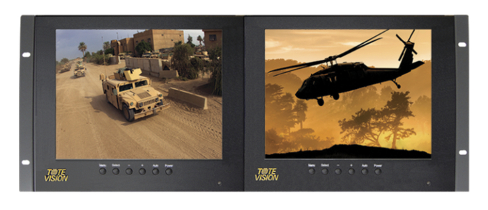 ToteVision LED-803HD2 8” LCD Monitor In 4RU Rack Mount
