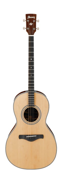 Ibanez AVT1NT Natural High Gloss Artwood Vintage Series Parlor 4-String Tenor Acoustic Guitar