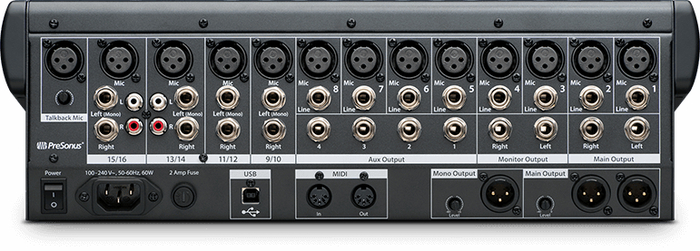 PreSonus StudioLive 16.0.2 USB 16-Channel Performance And Recording Digital Mixer, USB Interface